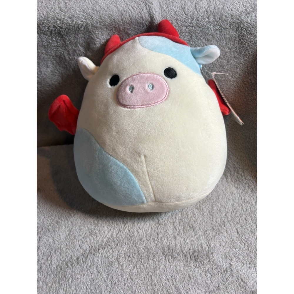 Squishmallows Belana Cow Plush with Bat Devil Costume 8" Halloween 2022